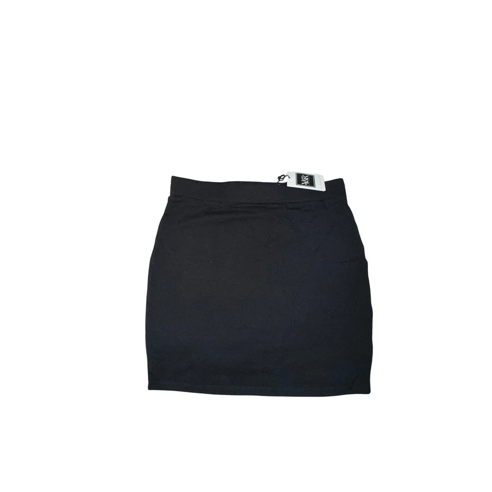 Young & Reckless Black‎ Bodycon Mini Skirt Size Medium Ribbed Knit Casual